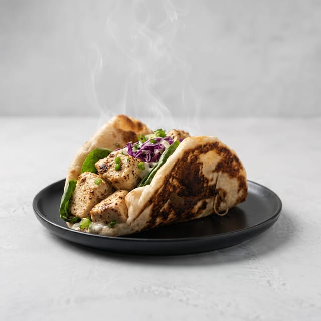 Spiced Paneer Naan Taco.