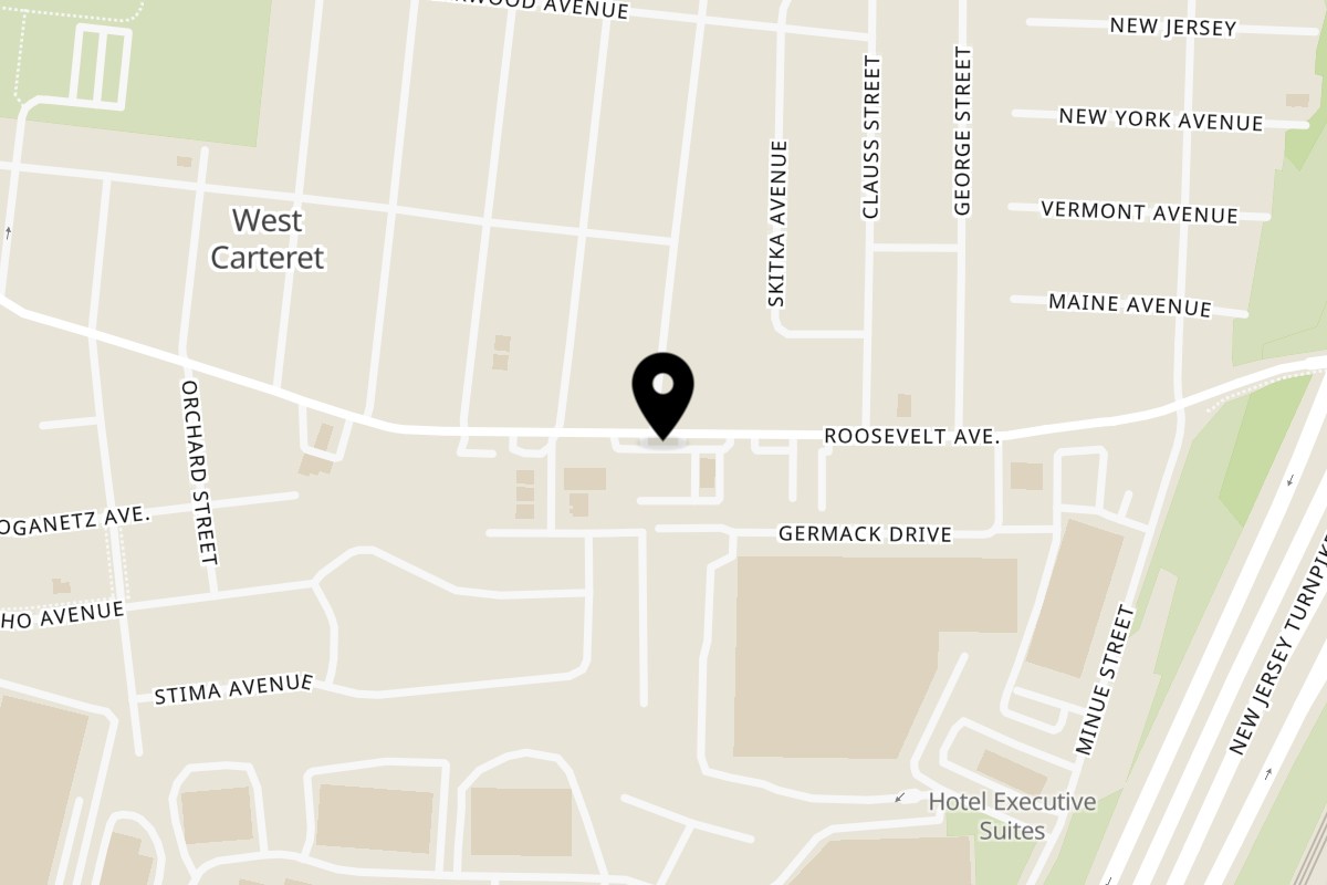 Map showing the location of Tarka Nation on 1293A Roosevelt Ave store # 4 in Carteret